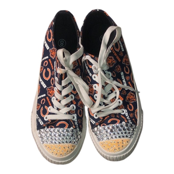 Chicago Bears Custom Bling Sneakers - Picture 10 of 13